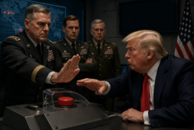 Военные не дали Трампу использовать ядерное оружие Создано при помощи ИИ