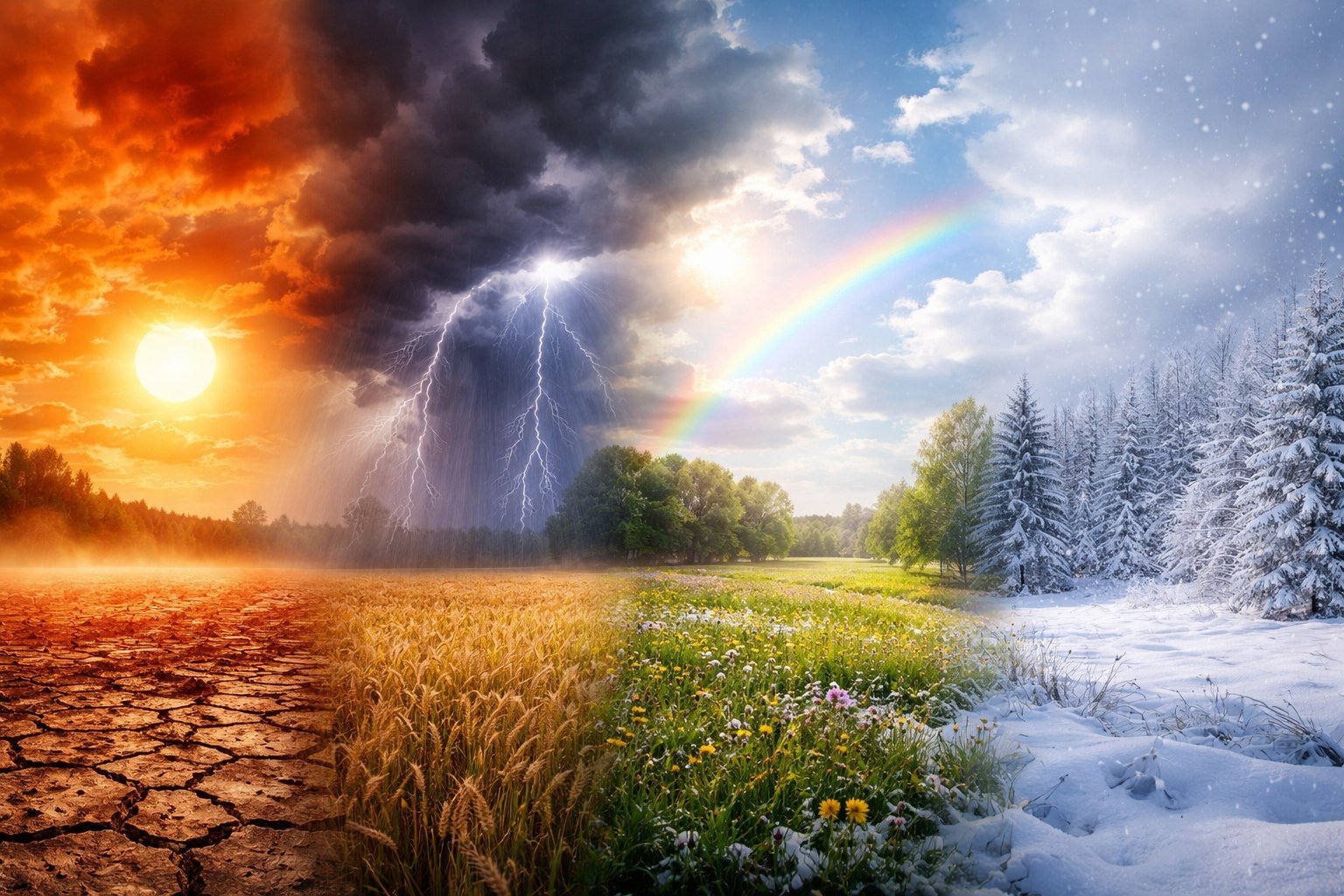 Глобальный прогноз предсказывает целую волну погодных аномалий Сгенерировано